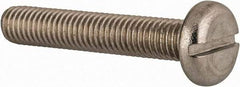 Value Collection - M8x1.25 Metric Coarse, 45mm Length Under Head Slotted Drive Machine Screw - Pan Head, Grade 18-8 & A2 Stainless Steel, Uncoated, Without Washer - A1 Tooling