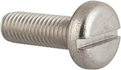 Value Collection - M10x1.50 Metric Coarse, 30mm Length Under Head Slotted Drive Machine Screw - Pan Head, Grade 18-8 & A2 Stainless Steel, Uncoated, Without Washer - A1 Tooling