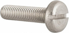 Value Collection - M10x1.50 Metric Coarse, 40mm Length Under Head Slotted Drive Machine Screw - Pan Head, Grade 18-8 & A2 Stainless Steel, Uncoated, Without Washer - A1 Tooling