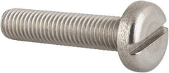 Value Collection - M10x1.50 Metric Coarse, 45mm Length Under Head Slotted Drive Machine Screw - Pan Head, Grade 18-8 & A2 Stainless Steel, Uncoated, Without Washer - A1 Tooling