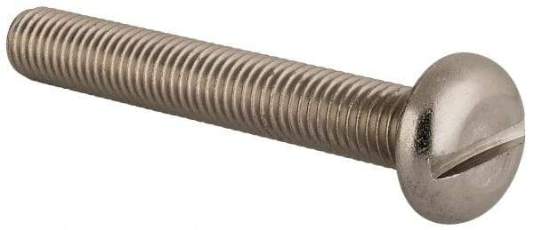 Value Collection - M10x1.50 Metric Coarse, 70mm Length Under Head Slotted Drive Machine Screw - Pan Head, Grade 18-8 & A2 Stainless Steel, Uncoated, Without Washer - A1 Tooling