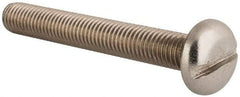 Value Collection - M10x1.50 Metric Coarse, 75mm Length Under Head Slotted Drive Machine Screw - Pan Head, Grade 18-8 & A2 Stainless Steel, Uncoated, Without Washer - A1 Tooling