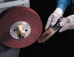 3M - 14" Diam, 2" Face Width, 8" Center Hole, Medium Grade, Aluminum Oxide Deburring Wheel - Convolute, Medium Density 5 Grade, 2,550 RPM - A1 Tooling