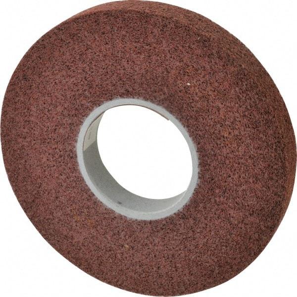 3M - 8" Diam, 1" Face Width, 3" Center Hole, Medium Grade, Aluminum Oxide Deburring Wheel - Convolute, Hard Density 6 Grade, 4,500 RPM - A1 Tooling