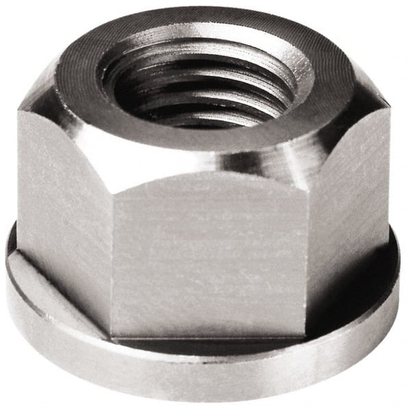 TE-CO - 3/8-16, 7/8" Flange Diam, 1/2" High, 11/16" Across Flats, Flange Nut - A1 Tooling