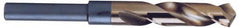 Chicago-Latrobe - 17/32" Drill, 118° Point, Cobalt Silver Deming & Reduced Shank Drill Bit - TiN Finish, 6" OAL, Straight Shank, 3-1/8" Flute Length, Right Hand Cut, Split Point, Spiral Flute, Regular Spiral - A1 Tooling