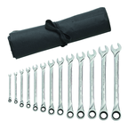 13 Piece - XL Series Combo Ratcheting Set - SAE - Roll - A1 Tooling