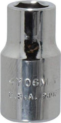 Proto - 1/4" Drive, Standard Hand Socket - 6 Points, 7/8" OAL, Chrome Finish - A1 Tooling