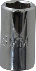 Proto - 1/4" Drive, Standard Hand Socket - 6 Points, 7/8" OAL, Chrome Vanadium, Chrome Finish - A1 Tooling