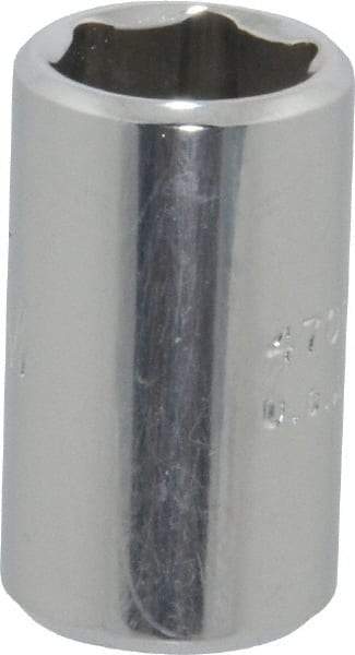 Proto - 1/4" Drive, Standard Hand Socket - 6 Points, 7/8" OAL, Chrome Finish - A1 Tooling