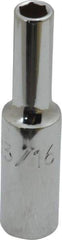 Proto - 3/16", 1/4" Drive, Deep Hand Socket - 6 Points, 2" OAL, Chrome Finish - A1 Tooling