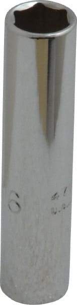 Proto - 5/16", 1/4" Drive, Deep Hand Socket - 6 Points, 2" OAL, Chrome Vanadium, Chrome Finish - A1 Tooling