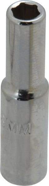 Proto - 1/4" Drive, Deep Hand Socket - 6 Points, 1-15/16" OAL, Chrome Finish - A1 Tooling