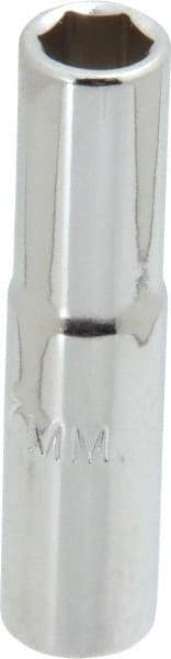 Proto - 1/4" Drive, Deep Hand Socket - 6 Points, 1-15/16" OAL, Chrome Finish - A1 Tooling