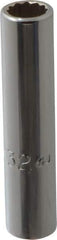 Proto - 9/32", 1/4" Drive, Deep Hand Socket - 12 Points, 2" OAL, Chrome Finish - A1 Tooling