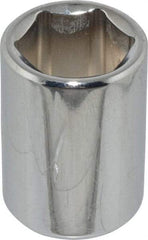 Proto - 9/16", 3/8" Drive, Standard Hand Socket - 6 Points, 1-1/8" OAL, Chrome Finish - A1 Tooling