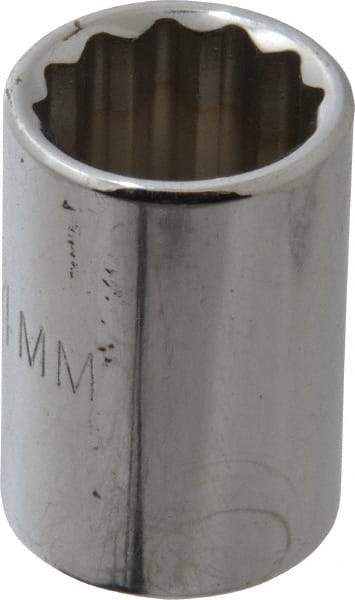 Proto - 3/8" Drive, Standard Hand Socket - 12 Points, 1-1/8" OAL, Chrome Finish - A1 Tooling