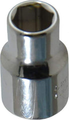 Proto - 3/8" Drive, Standard Hand Socket - 6 Points, 1-3/32" OAL, Chrome Vanadium, Chrome Finish - A1 Tooling