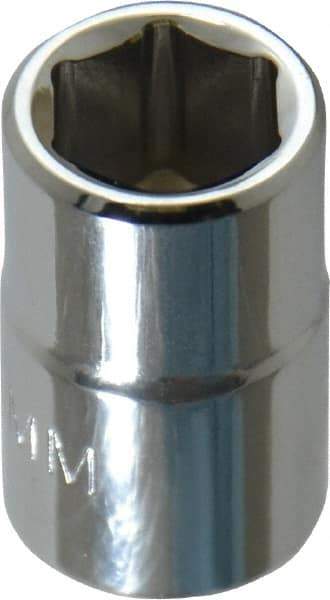 Proto - 3/8" Drive, Standard Hand Socket - 6 Points, 1-3/32" OAL, Chrome Finish - A1 Tooling