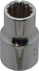 Proto - 3/8", 3/8" Drive, Standard Hand Socket - 12 Points, 1-3/32" OAL, Chrome Finish - A1 Tooling