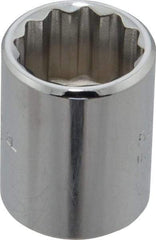 Proto - 5/8", 3/8" Drive, Standard Hand Socket - 12 Points, 1-1/8" OAL, Chrome Finish - A1 Tooling