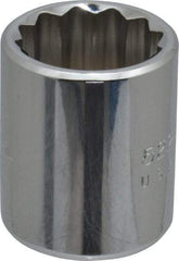 Proto - 11/16", 3/8" Drive, Standard Hand Socket - 12 Points, 1-1/8" OAL, Chrome Finish - A1 Tooling