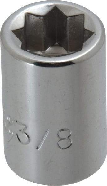 Proto - 3/8", 3/8" Drive, Standard Hand Socket - 8 Points, 1-5/64" OAL, Chrome Finish - A1 Tooling