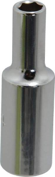 Proto - 1/4", 3/8" Drive, Deep Hand Socket - 6 Points, 2-1/8" OAL, Chrome Finish - A1 Tooling