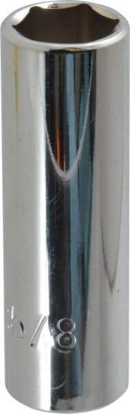 Proto - 5/8", 3/8" Drive, Deep Hand Socket - 6 Points, 2-3/4" OAL, Chrome Vanadium, Chrome Finish - A1 Tooling