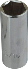 Proto - 13/16", 3/8" Drive, Deep Hand Socket - 6 Points, 2-3/4" OAL, Chrome Finish - A1 Tooling