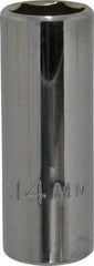 Proto - 3/8" Drive, Deep Hand Socket - 6 Points, 2-1/8" OAL, Chrome Vanadium, Chrome Finish - A1 Tooling