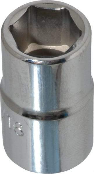 Proto - 9/16", 1/2" Drive, Standard Hand Socket - 6 Points, 1-1/2" OAL, Chrome Finish - A1 Tooling