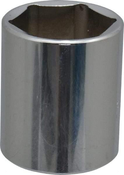 Proto - 1-1/8", 1/2" Drive, Standard Hand Socket - 6 Points, 1-3/4" OAL, Chrome Finish - A1 Tooling