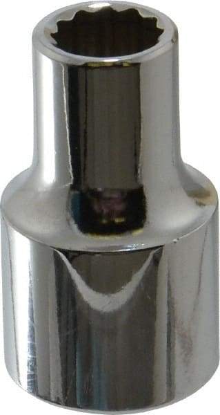 Proto - 3/8", 1/2" Drive, Standard Hand Socket - 12 Points, 1-31/64" OAL, Chrome Finish - A1 Tooling