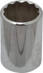 Proto - 3/4", 1/2" Drive, Standard Hand Socket - 12 Points, 1-1/2" OAL, Chrome Finish - A1 Tooling