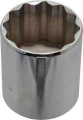 Proto - 1-1/4", 1/2" Drive, Standard Hand Socket - 12 Points, 1-3/4" OAL, Chrome Finish - A1 Tooling