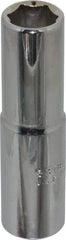 Proto - 9/16", 1/2" Drive, Deep Hand Socket - 6 Points, 3-1/4" OAL, Chrome Finish - A1 Tooling