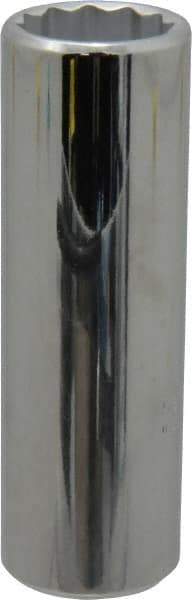 Proto - 1/2" Drive, Deep Hand Socket - 12 Points, 3-1/4" OAL, Chrome Finish - A1 Tooling