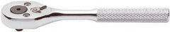 Proto - 1/4" Drive Pear Head Ratchet - Chrome Finish, 5" OAL, 24 Gear Teeth, Standard Knurled Handle, Sealed Head - A1 Tooling