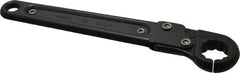 Proto - 11/16", Black Finish, Ratcheting Flare Nut Wrench - 12 Points, 7-1/4" OAL, Steel, Single End Head - A1 Tooling