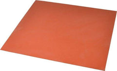 Made in USA - 12" Long, 12" Wide, 0.031" Thick, Silicone Rubber Foam Sheet - 45 to 55 Durometer, Orange-Red, -60 to 600°F, 650 psi Tensile Strength, Plain Backing, Stock Length - A1 Tooling