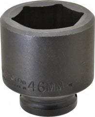 Proto - 3/4" Drive 46mm Standard Impact Socket - 6 Points, 2-55/64" OAL - A1 Tooling