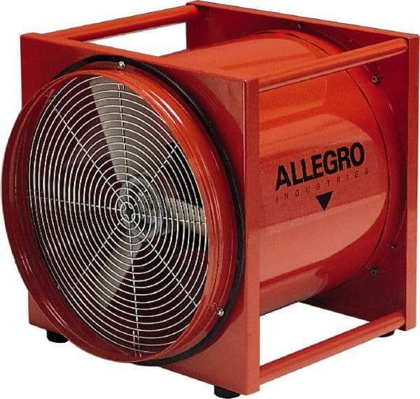 Allegro - 16" Inlet, Electric AC Axial Blower - 2 hp, 4,400 CFM (Two 90° Bends), 4,950 CFM (One 90° Bend) & 5,500 CFM (Free Air), 230 Max Voltage Rating - A1 Tooling