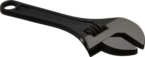 Proto - 1/2" Jaw Capacity, 4" Standard Adjustable Wrench - Steel, Black Finish - A1 Tooling