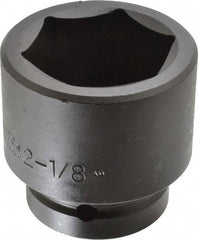 Proto - 1" Drive 2-1/8" Standard Impact Socket - 6 Points, 3-3/32" OAL - A1 Tooling