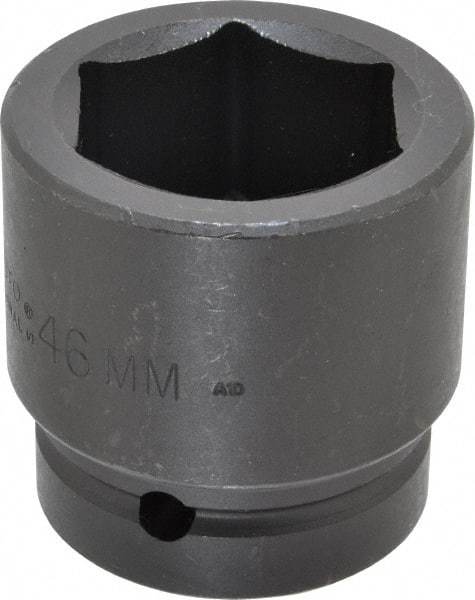 Proto - 1" Drive 46mm Standard Impact Socket - 6 Points, 2-51/64" OAL - A1 Tooling