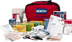 North - 187 Piece, 25 Person, Multipurpose/Auto/Travel First Aid Kit - 7" Wide x 6" Deep x 10" High, Nylon Bag - A1 Tooling