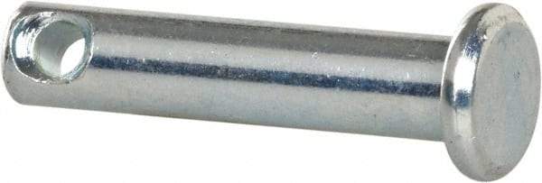 Made in USA - 3/16" Pin Diam, 7/8" OAL, Standard Clevis Pin - 3/32" Hole, 25/32" Usable Length, Zinc-Plated Steel - A1 Tooling