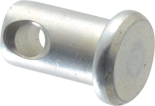 Made in USA - 5/16" Pin Diam, 1/2" OAL, Standard Clevis Pin - 9/64" Hole, 23/64" Usable Length, Zinc-Plated Steel - A1 Tooling