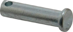 Made in USA - 5/16" Pin Diam, 1-1/4" OAL, Standard Clevis Pin - 9/64" Hole, 1-7/64" Usable Length, Zinc-Plated Steel - A1 Tooling